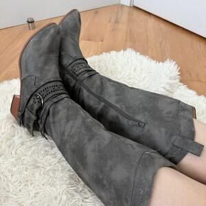 Isabel Marant Style Slouchy Buckle Boots Moto Western Indie Sleaze 2013